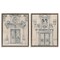 Stupell Industries Pencil Sketch Ornate Door 2 pc Framed Floater Canvas Wall Art Set Design by June Erica Vess